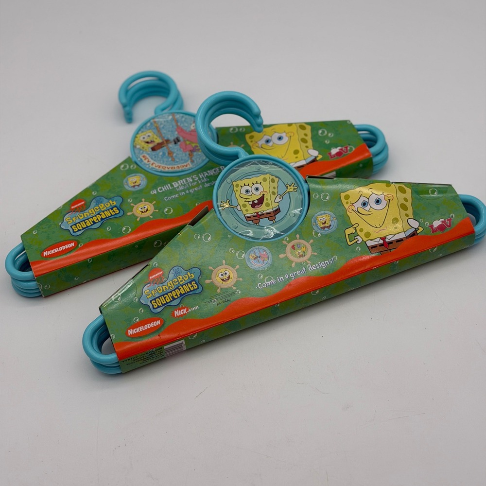 Nickelodeon SpongeBob SquarePants 8 Pack Childrens Hangers Blue Patrick Star NEW - Picture 2 of 5